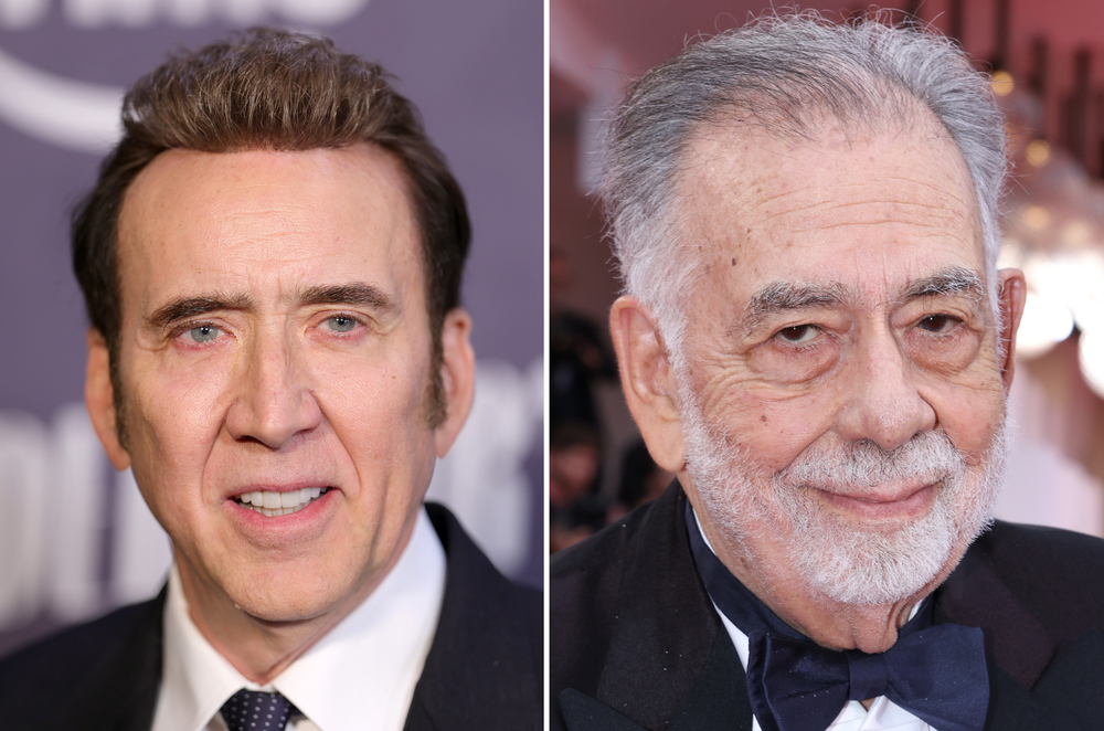 Nicolas Cage (left) is the nephew of legendary film director Francis Ford Coppola (right) (Getty)