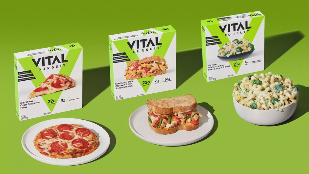 Vital Pursuit’s GLP-1 friendly meals include a meat lover’s pizza that has 32 grams of protein (Nestle)