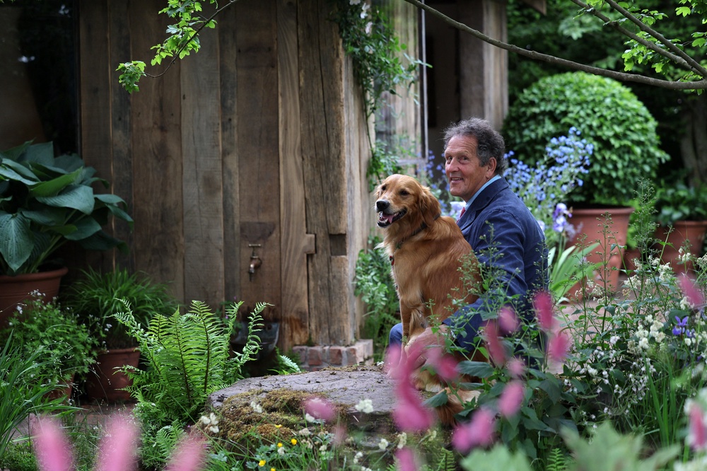 Gardener Monty Don with his dog Ned, a golden retriever (AFP/Getty)