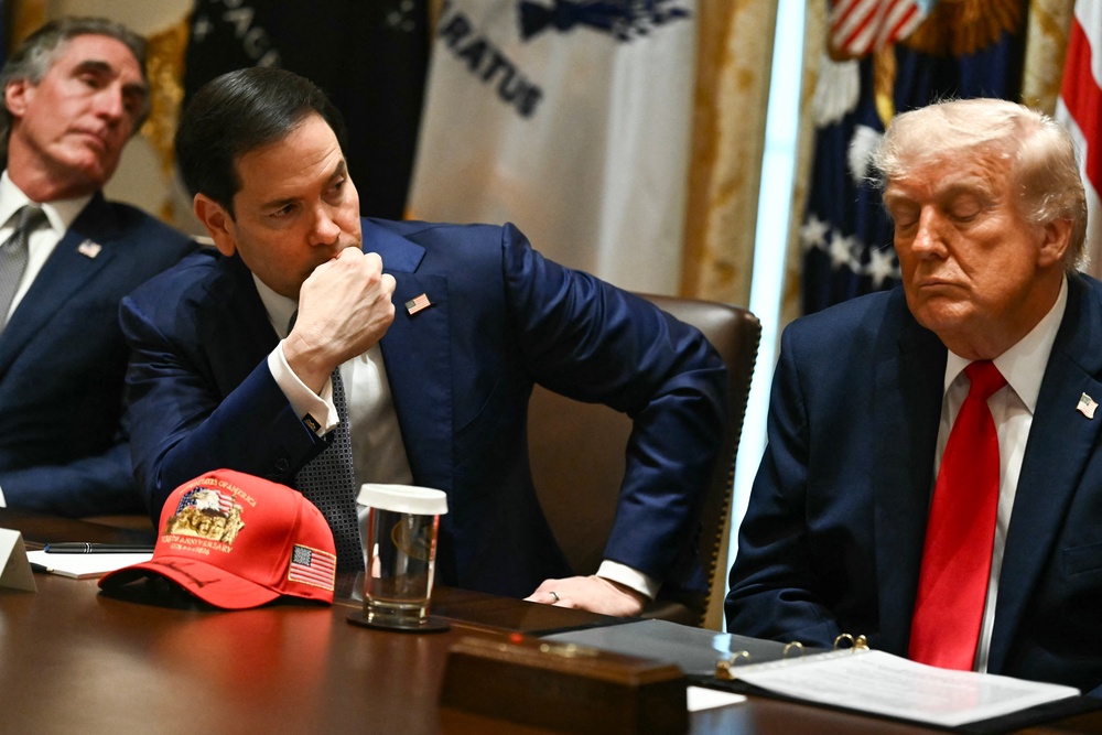 President Donald Trump and his loyal Secretary of State Marco Rubio have made numerous threats to the Cuban regime in recent months (AFP/Getty)