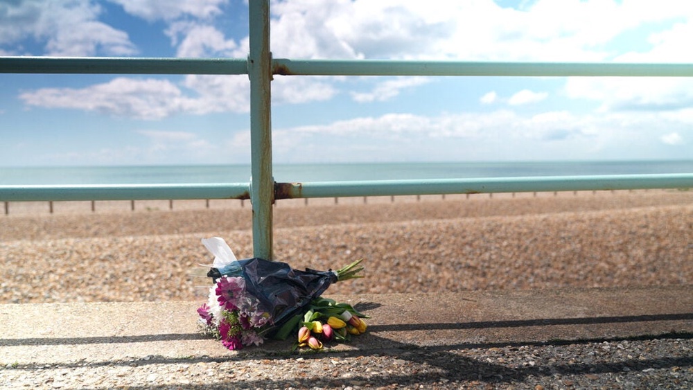 Floral tributes were left at the scene following the tragedy (PA)