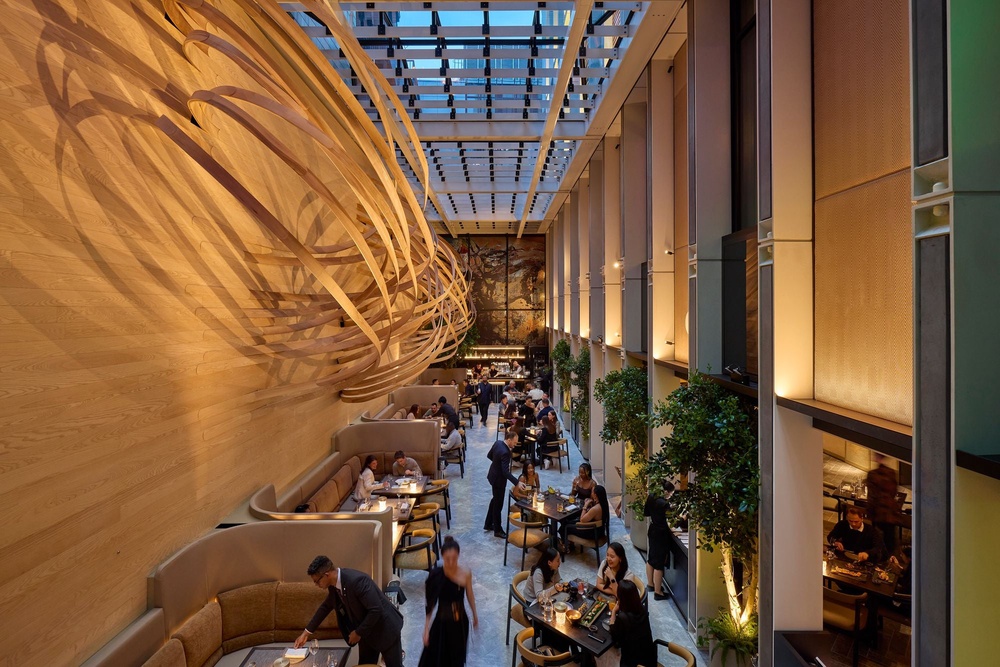 The Atrium restaurant serves European cuisine for breakfast and lunch (Mandarin Oriental Mayfair)