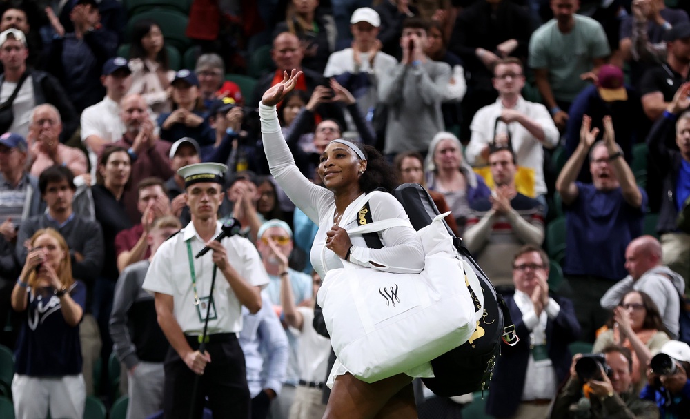 Serena Williams made her last appearance at Wimbledon four years ago, losing in the first round to unseeded player Harmony Tan (Getty)