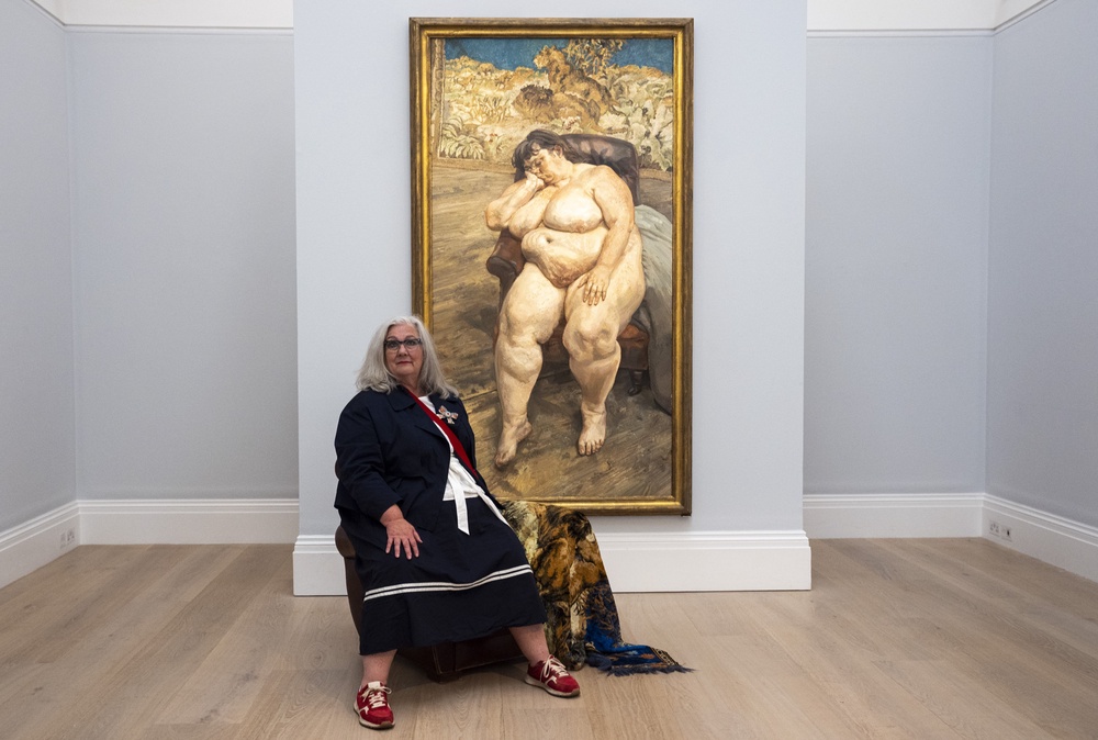 Sue Tilley in front of Sleeping By The Lion Carpet (Ben Whitley/PA) (PA Wire)