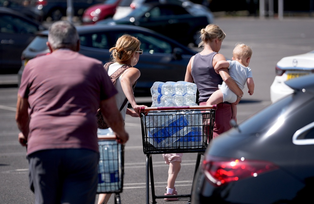 South East Water continued to ask customers to use water for essential uses only such as drinking, washing and cooking (Gareth Fuller/PA) (PA Wire)
