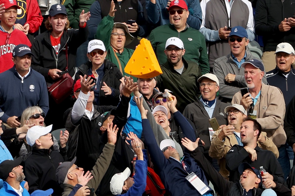 The cheesehead hat has been embraced by fans of various sports in the US (Getty)