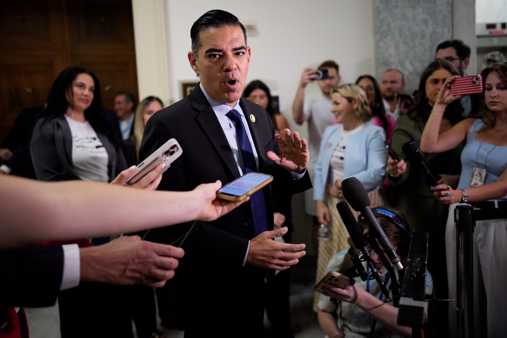 Rep. Robert Garcia, the top Democrat on the House Oversight Committee, suggested Bondi has pinned the blame on the Justice Department’s chaotic rollout of the Epstein files on his successor Todd Blanche, Trump’s former personal attorney (Getty)
