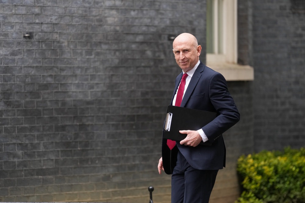 John Healey said the Aukus nations were ‘stepping on the accelerator’ with an agreement to develop underwater drone capabilities (PA)