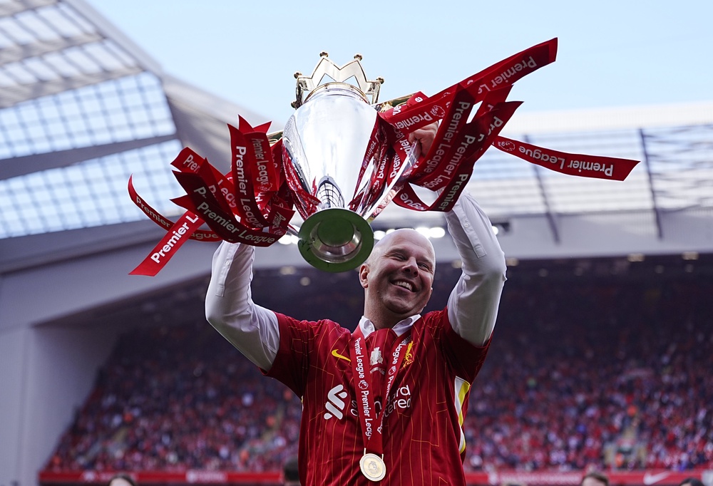Arne Slot led Liverpool to only their second title in 35 years (PA Archive)