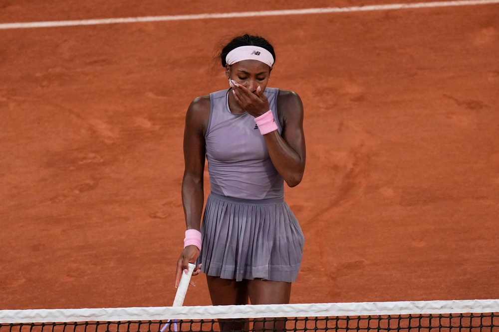 Coco Gauff crashed out (Christophe Ena/AP) (AP)