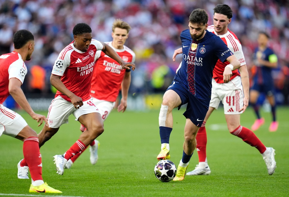 PSG's blistering attackers were nullified by Arsenal's solid defence but it was not enough (PA)