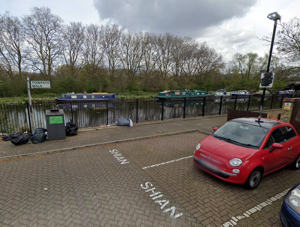 The incident took place at Towpath Walk (Google Street Maps)