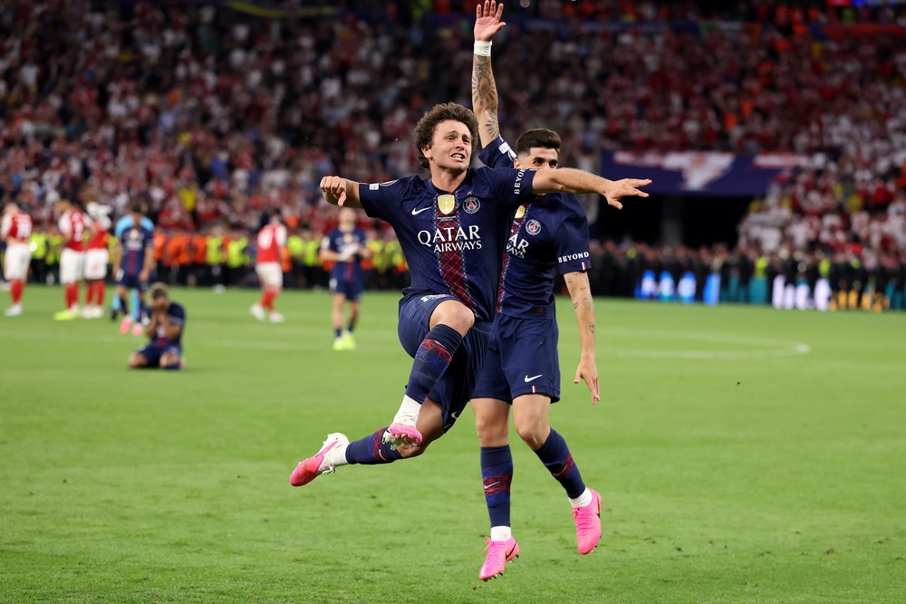 PSG’s attacking riches contrasted with those of Arsenal in Budapest (Getty)
