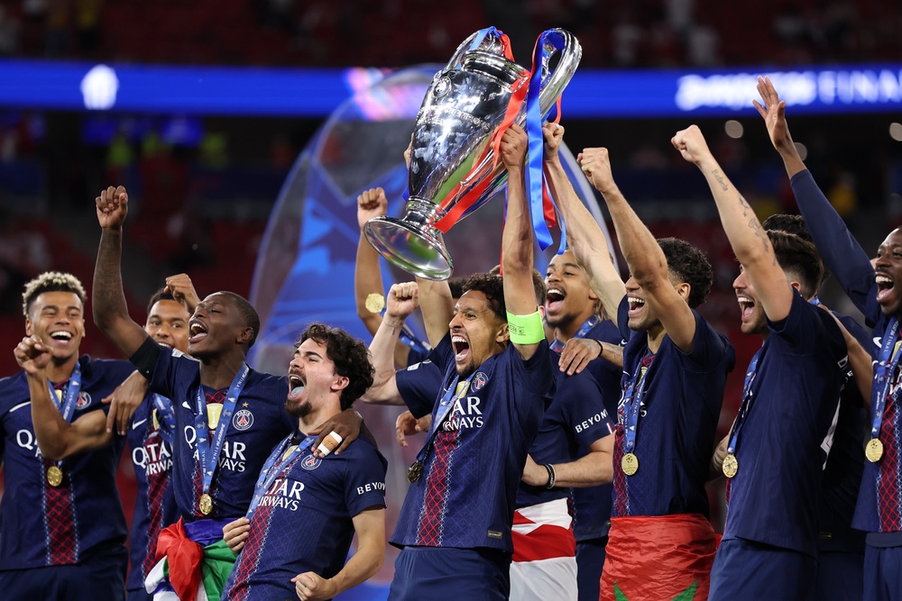 Man City may need to dethrone PSG to return to the Champions League (Getty)