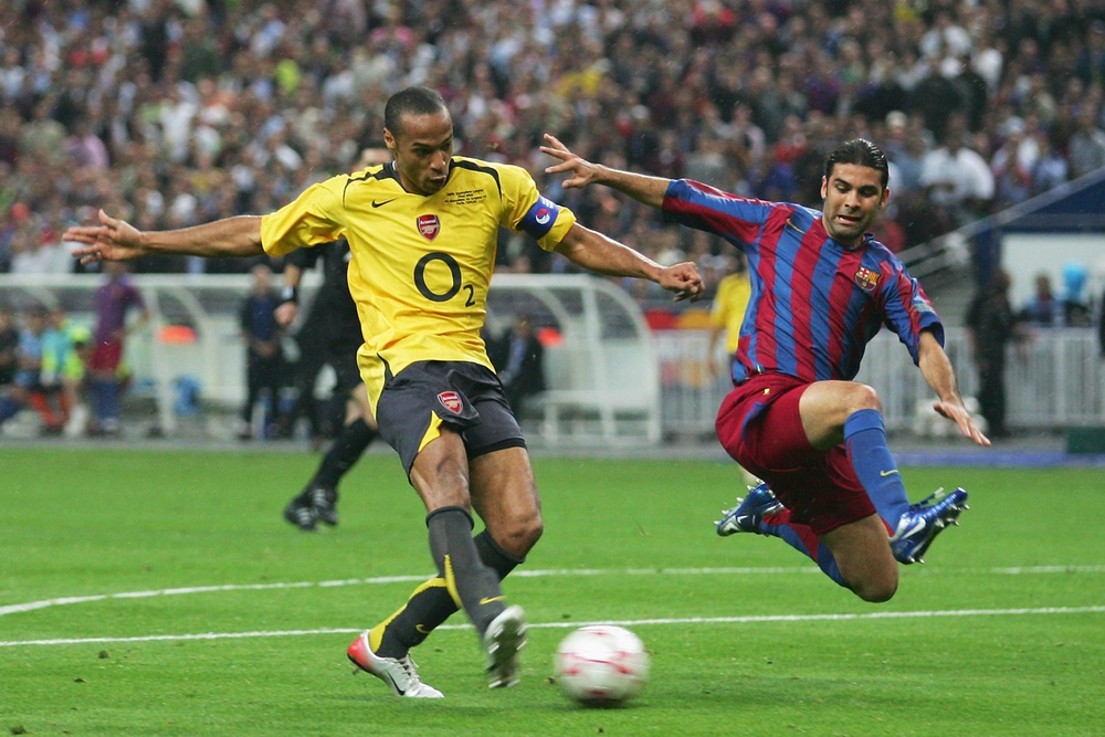 Arsene Wenger's Invincibles failed to win the Champions League, losing the final in 2006 (Getty)
