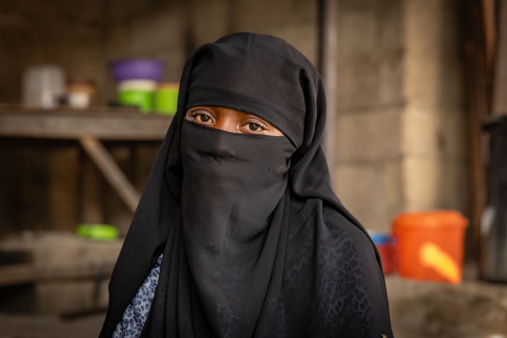 Hawwa, 17, who is living with HIV, was kidnapped by Boko Haram aged 5, held as a child bride - northern Nigeria (Bel Trew/The Independent)