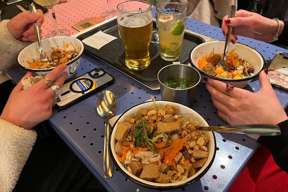 Wolf food market has a lively dining atmosphere (Alice Reynolds/The Independent)