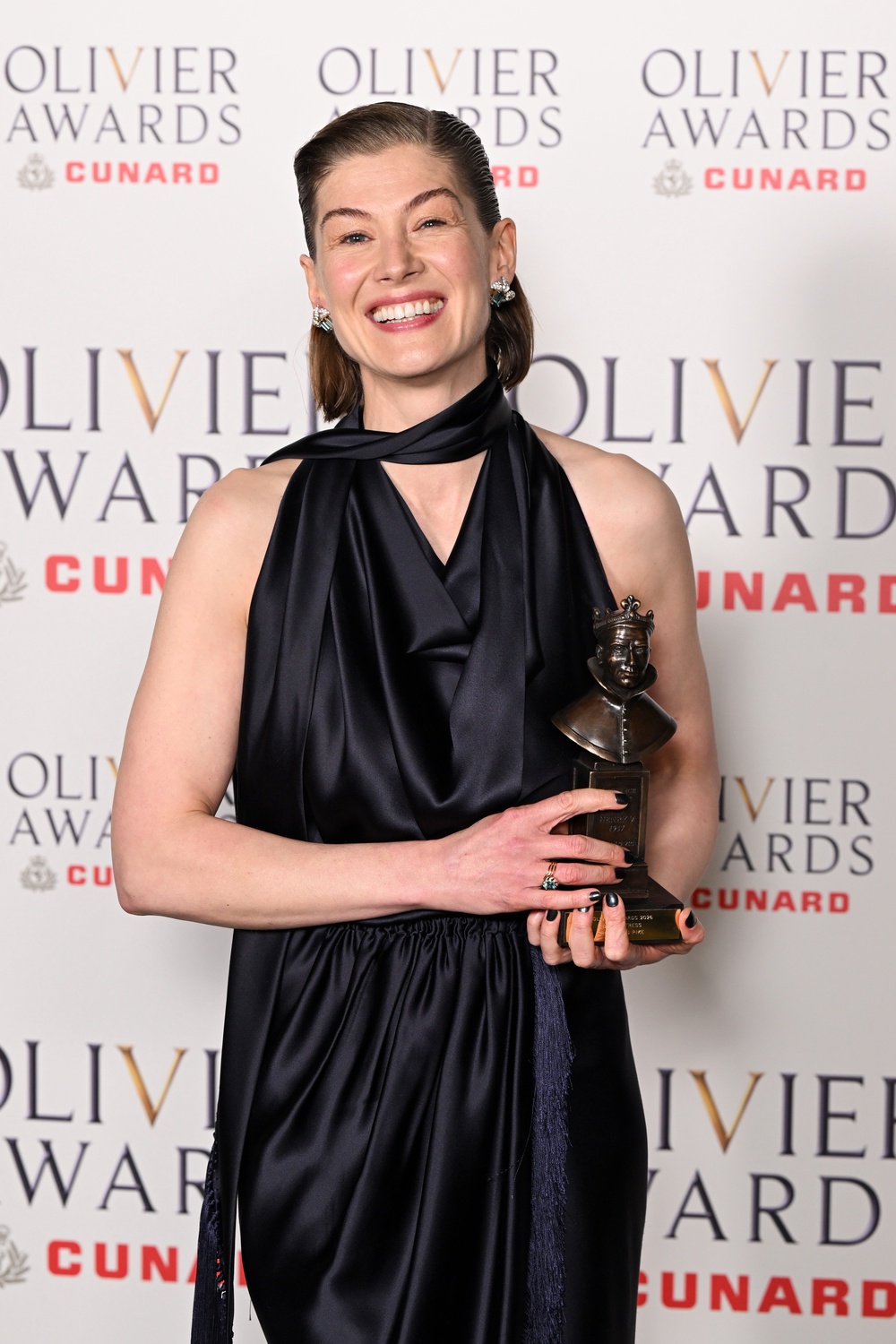 Ms Pike won the Olivier Award for Best Actress this year (Getty)