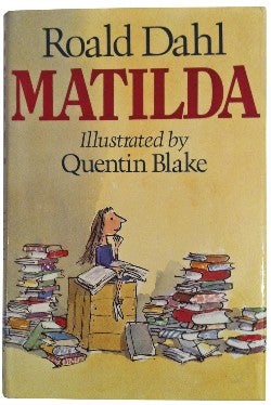 Cover art for Roald Dahl’s ‘Matilda’ by Quentin Blake (Puffin)