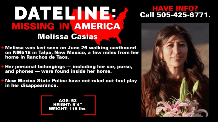 Melissa Casias’ remains were found in New Mexico last week after she vanished a year ago (Dateline: Missing in America)