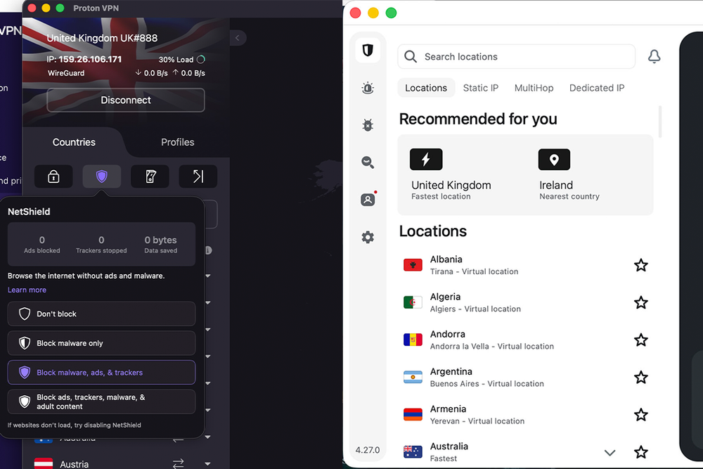 I signed up as a new user to be able to evaluate each step of the way (Surfshark/Proton VPN)