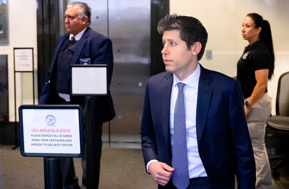 Altman just endured another high-profile court case against Tesla boss Elon Musk (AFP via Getty Images)