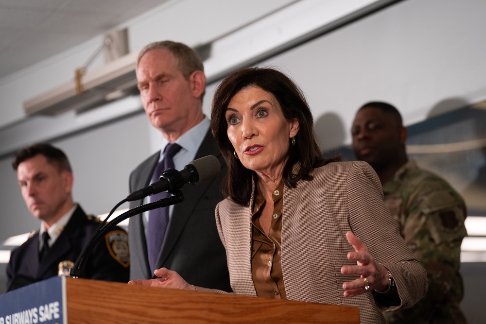 In May, Gov. Kathy Hochul signed onto a series of reforms limiting police cooperation with ICE, banning masked agents and prohibiting local governments from incentivizing new immigration detention centers (Getty)