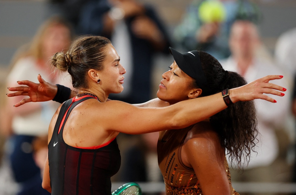 Sabalenka defeated Osaka in a last-16 blockbuster at last month’s French Open (Reuters)