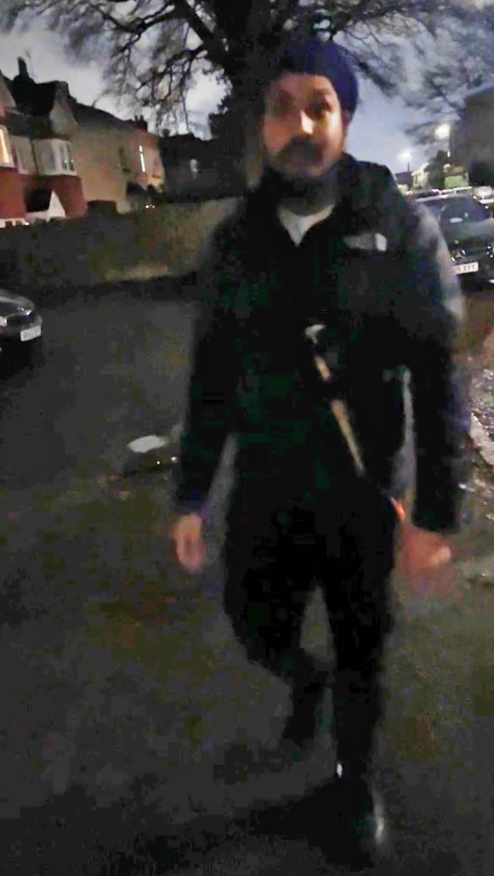 Vickrum Digwa seen on the police bodycam (Crown Prosecution Service)