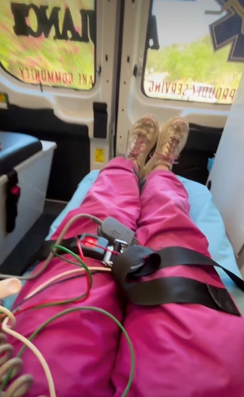 The influencer, who goes by Kamryn Renae on social media, has been sharing her journey of hiking from Mexico to Canada on the Pacific Crest Trail (@Kamryn35 via Instagram)