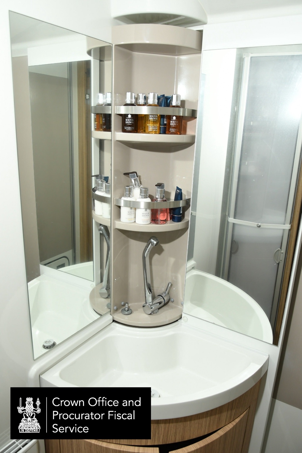 Inside the motorhome were Le Creuset kitchen implements and various Molton Brown toiletries. (PA)