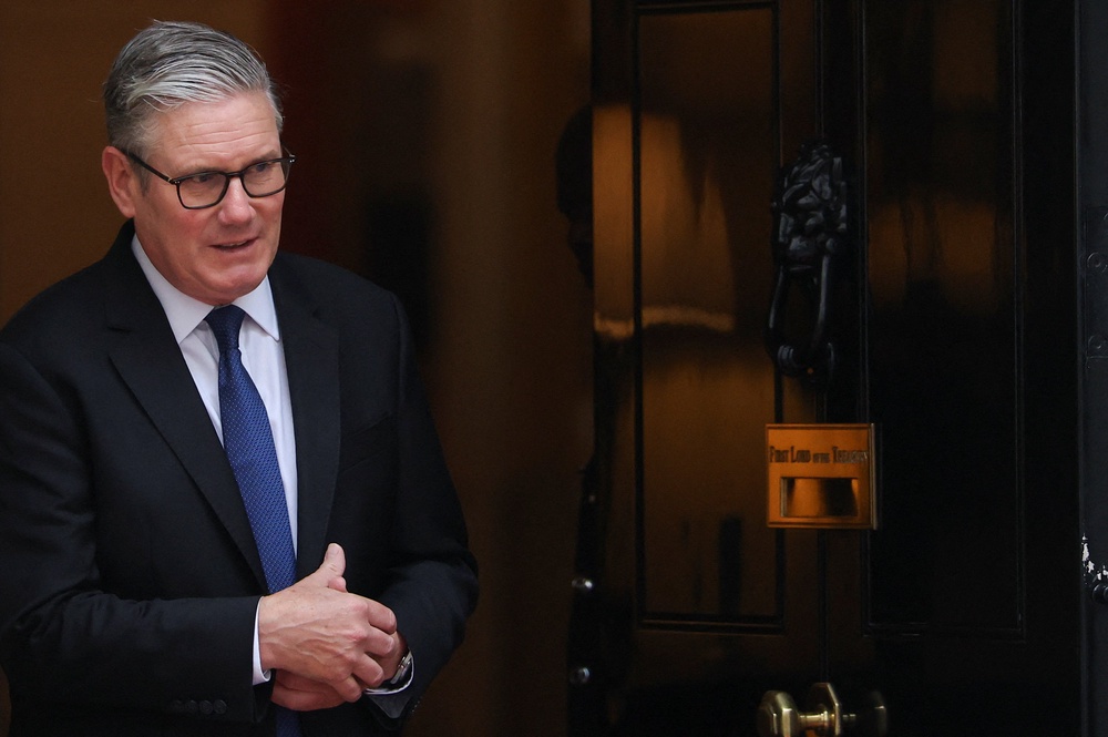 There was only one page of messages between Starmer and Mandelson included in Tuesday’s release (Reuters)