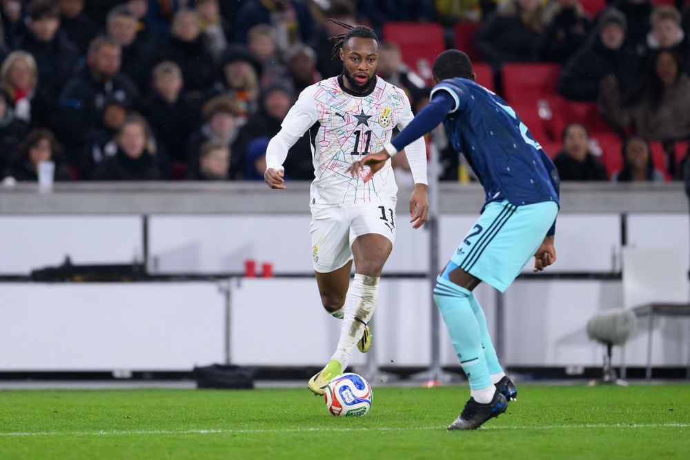Antoine Semenyo will hope to take his club form for Man City on to the international stage (Getty)