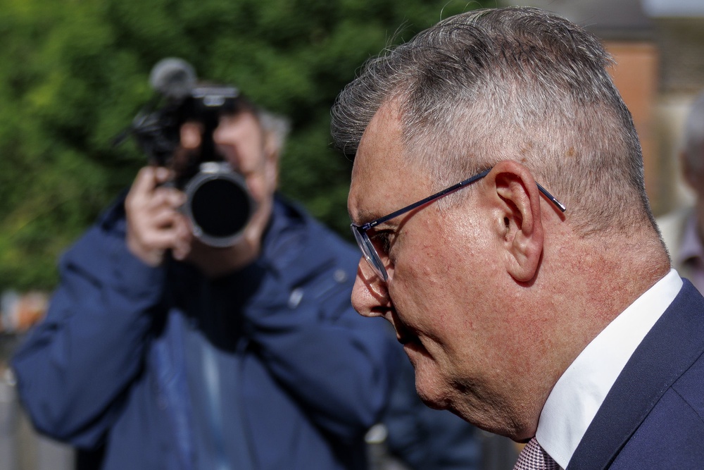 Sir Jeffrey Donaldson arriving at court (Liam McBurney/PA) (PA Wire)