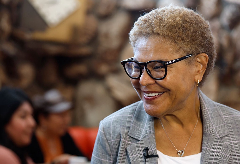 Mayor Karen Bass is in a tough fight for reelection (Getty Images)