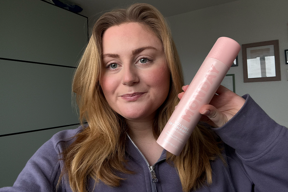 The aerosol packs a punch, so hold it around 30cm from your roots to avoid saturating one spot (Lucy Smith/The Independent)