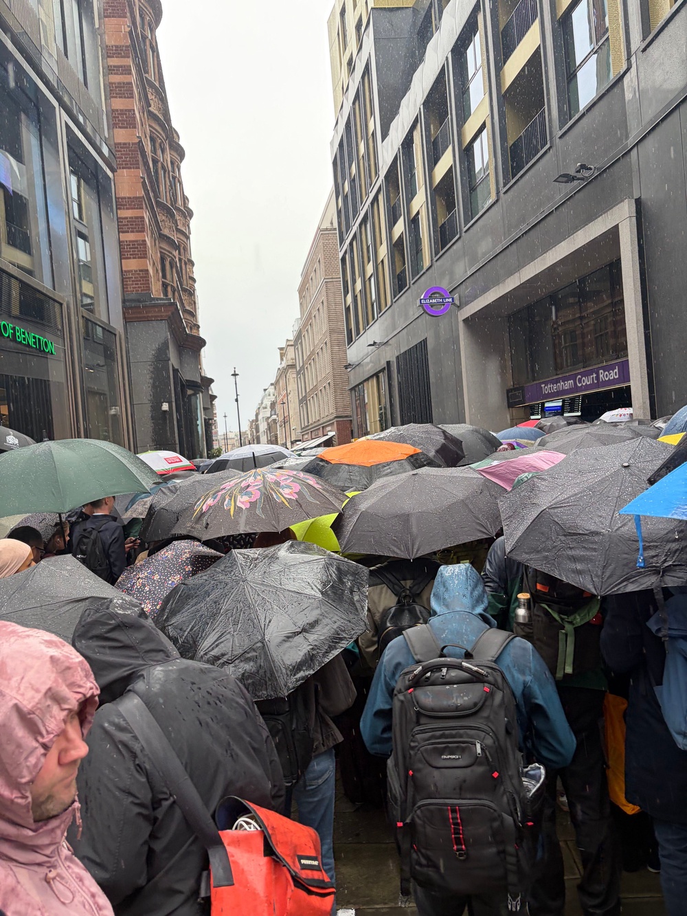 Queues outside Tottenham Court Road (Jacqui Merrington)