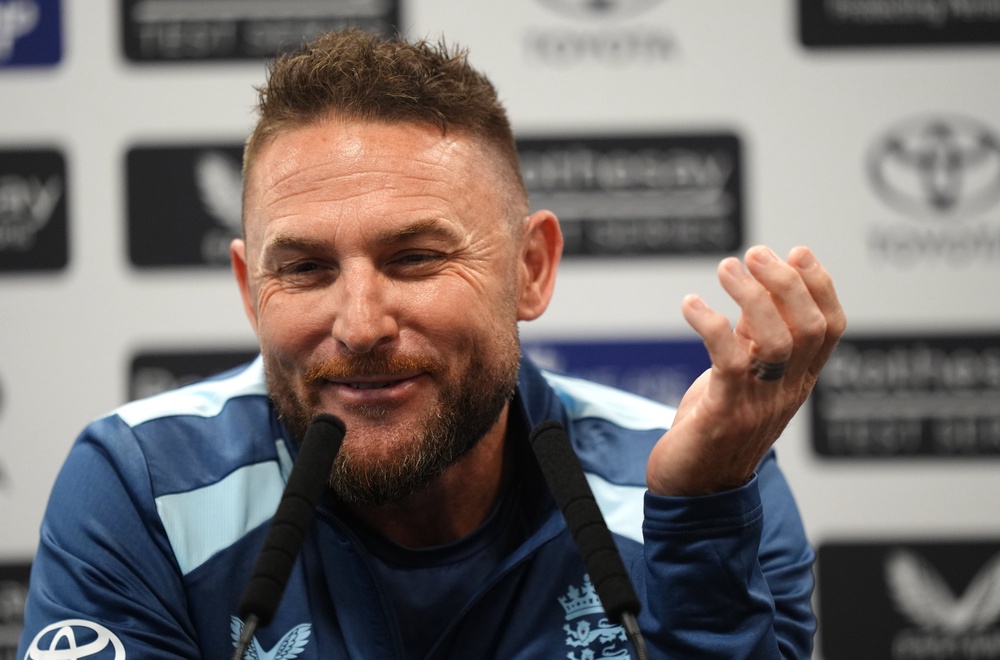 England head coach Brendon McCullum addresses the media at Lord’s (Ben Whitley/PA) (PA Wire)