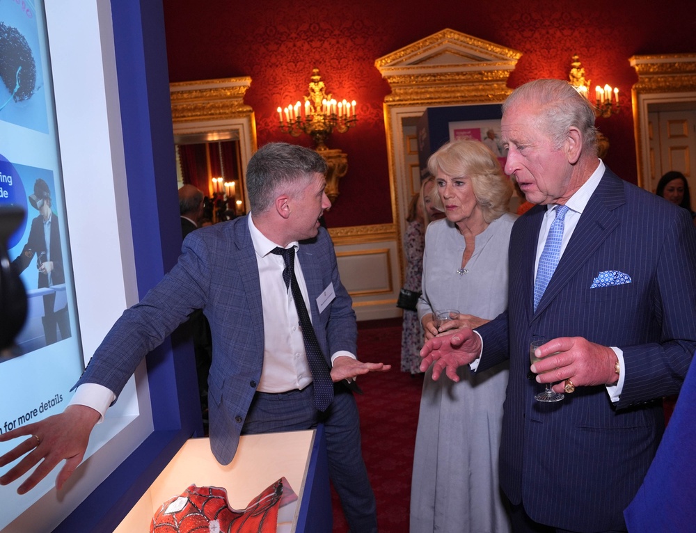 The King and Queen meet researchers, clinicians, volunteers and partners involved in Cancer Research UK’s prevention, diagnosis and treatment of cancer work (Yui Mok/PA) (PA Wire)