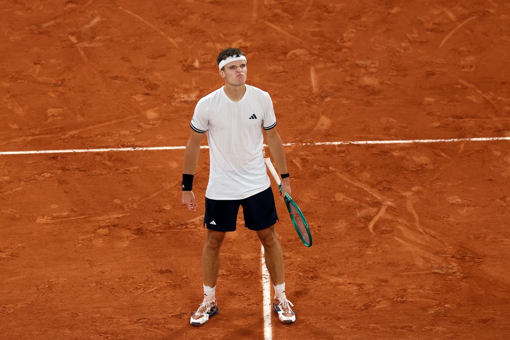 Mensik rallied late on despite the crowd swinging even further behind his opponent (Getty)