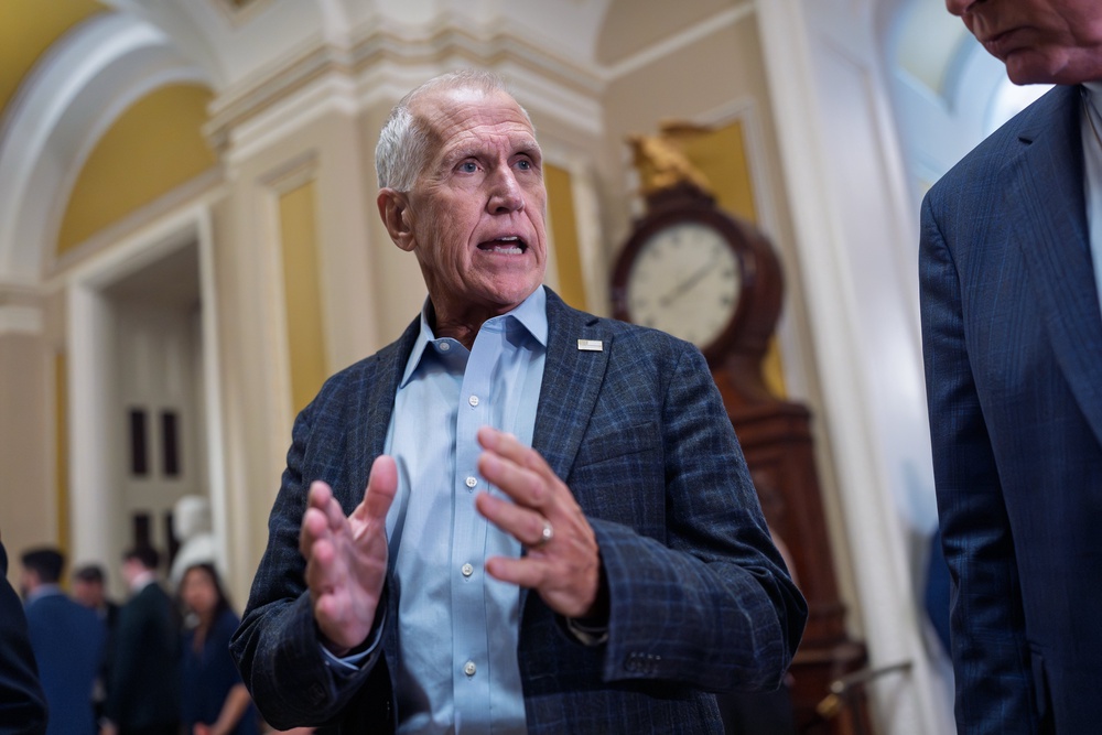 Sen. Thom Tillis, R-N.C., and a handful of retiring Republicans have become more outspoken against the president. (AP)