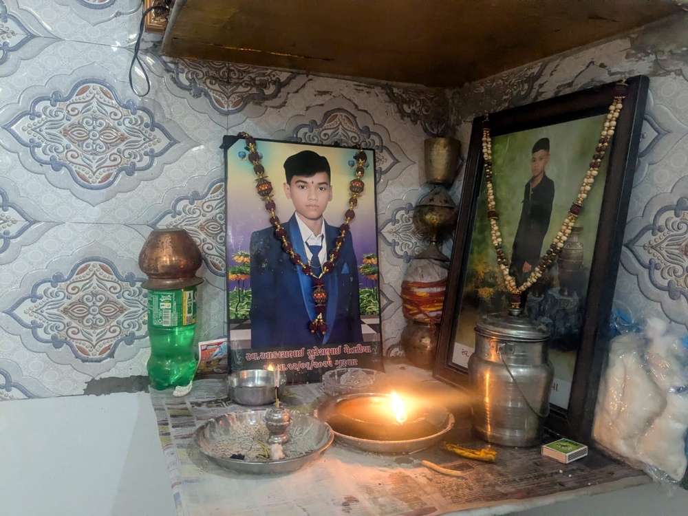 Akash Patni died after being burnt alive on 12 June 2025 during the crash (Namita Singh/The Independent)