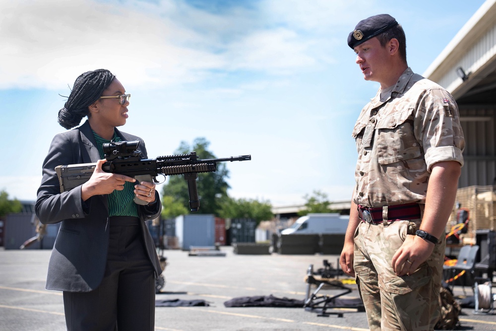 Conservative Party leader Kemi Badenoch during a visit to Carver Barracks in her constituency in Essex (Stefan Rousseau/PA) (PA Wire)
