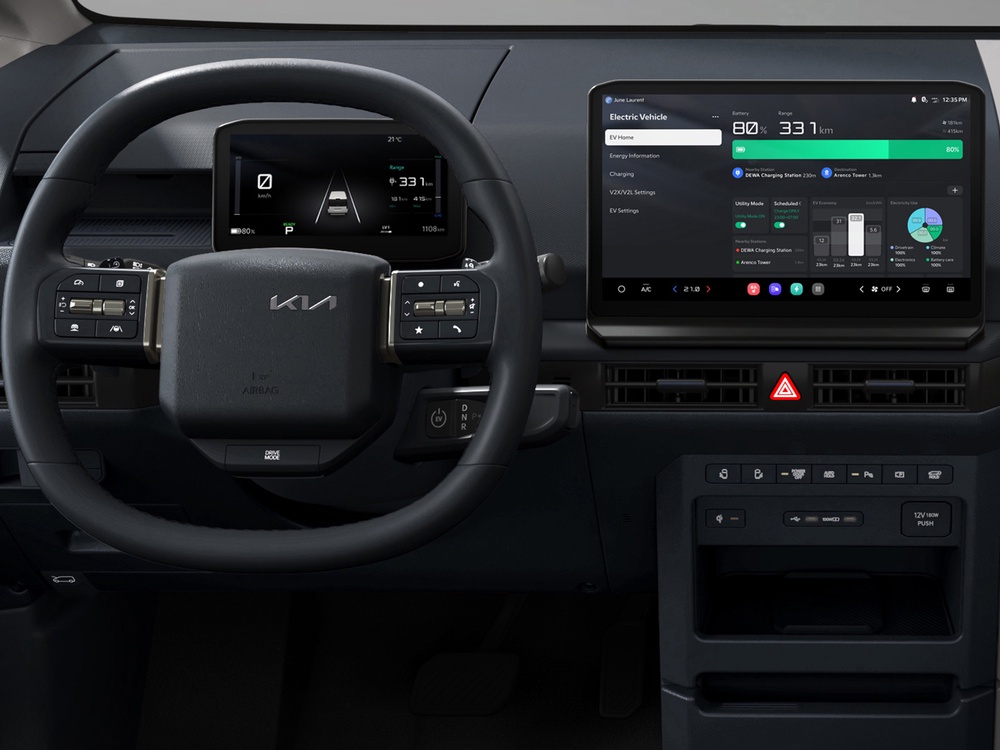 Kia's PV5 models get a car-like interior and tech (Kia)