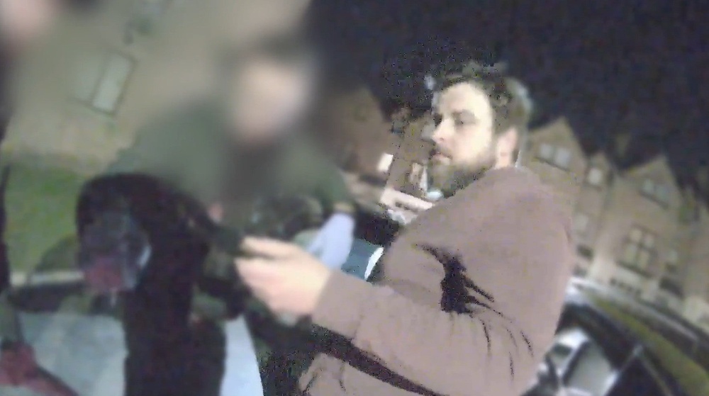 Body-worn footage of the arrest of Stephen McCullagh (PSNI/PA) (PA Media)
