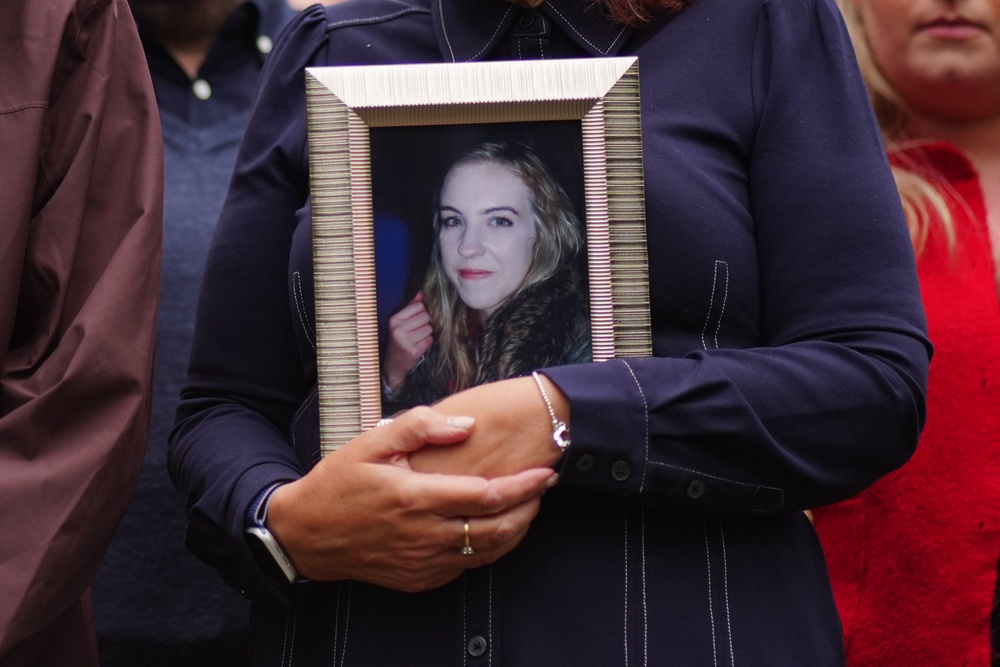 Natalie McNally was pregnant when she was murdered by Stephen McCullagh in Lurgan, Co Armagh, in December 2022 (Brian Lawless/PA) (PA Wire)