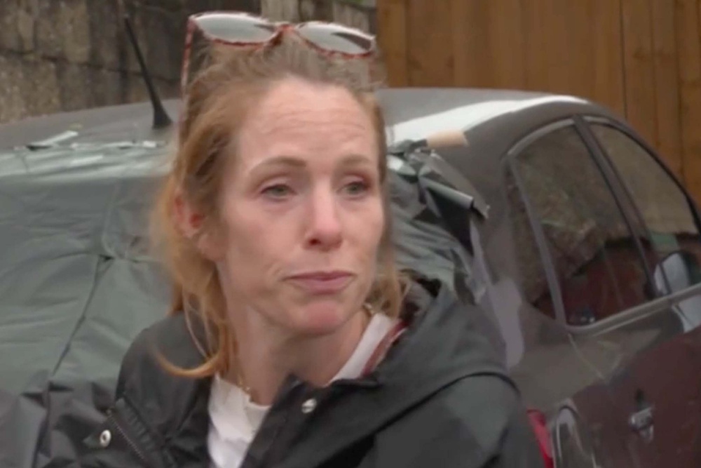 Sophie Martin’s car windows were smashed by rioters (ITV News)