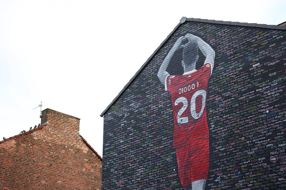 Jota has a mural near Anfield after his tragic death last year (Getty)