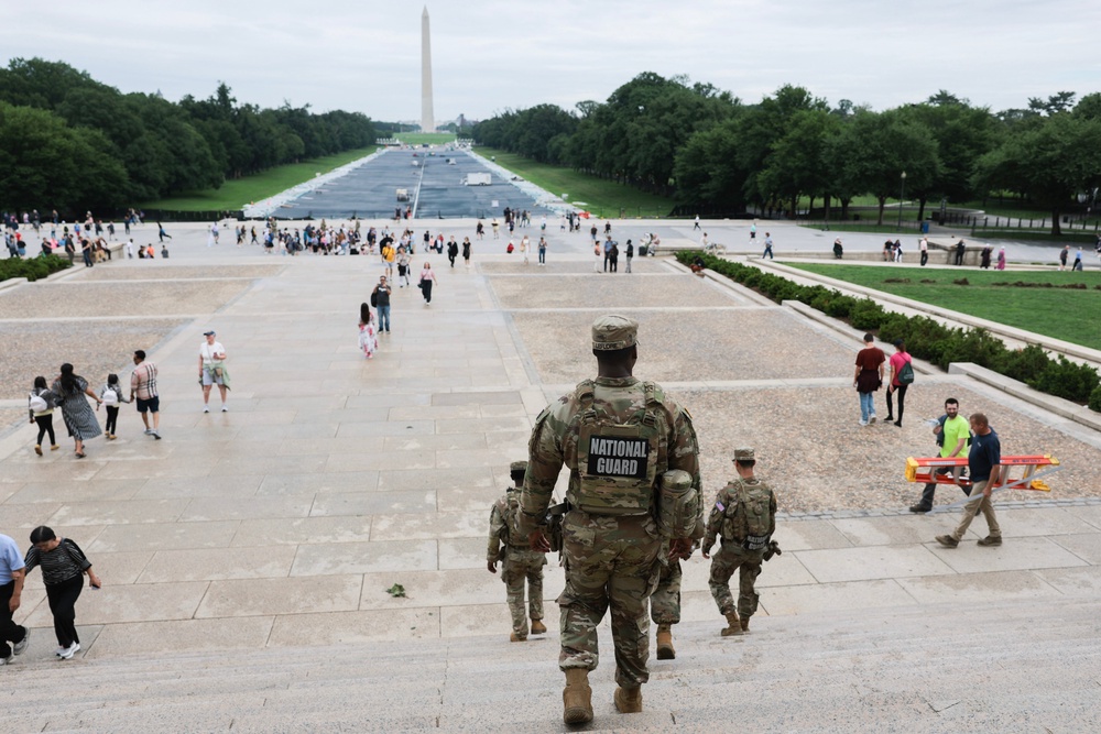 The Pentagon is reportedly seeking to keep Guard troops in Washington through 2029 (Getty)