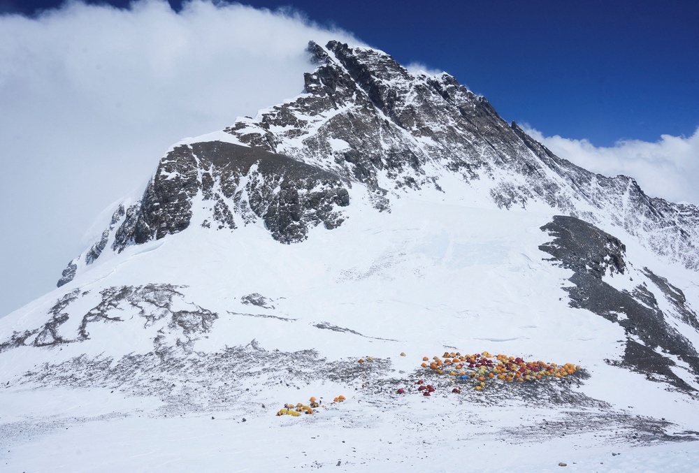 Mount Lhotse seen from Everest Camp 4 in the Solukhumbu district, also known as the Everest region, Nepal, 20 May 2026 (Reuters)
